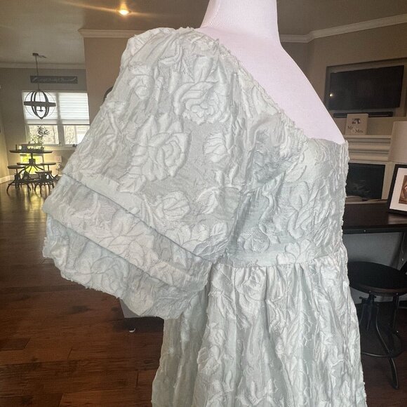 NWT $52 BaeVely Rylee Mini Dress Medium Baby Blue Ethereal Feminine Fairycore - Picture 7 of 16